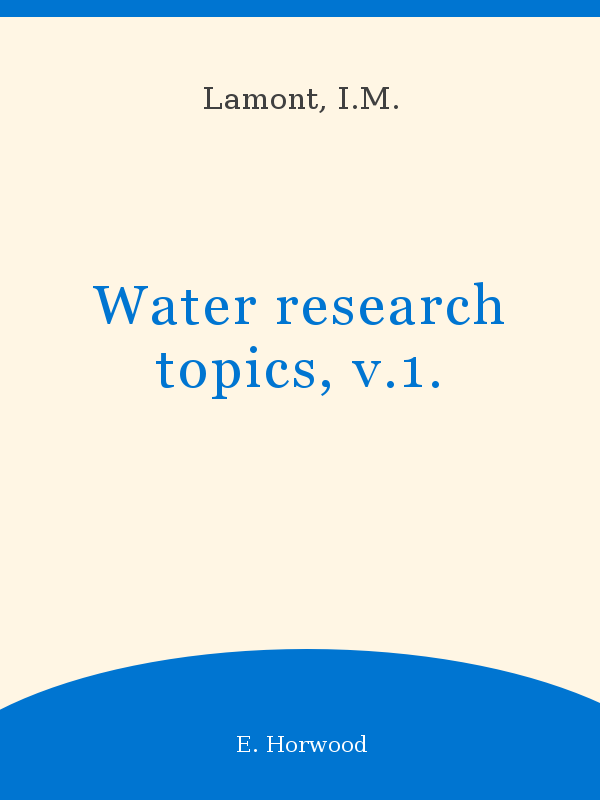 experimental research topics about water